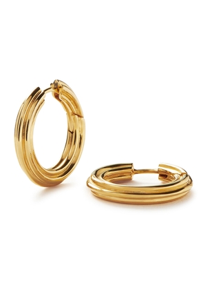 Missoma Ridge Medium 18kt Gold-plated Hoop Earrings