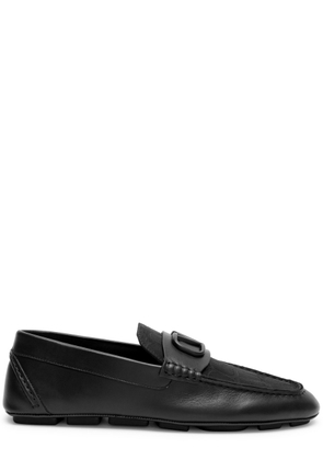Valentino Garavani VLogo Leather Driving Shoes - Black - 45 (IT45 / UK11)