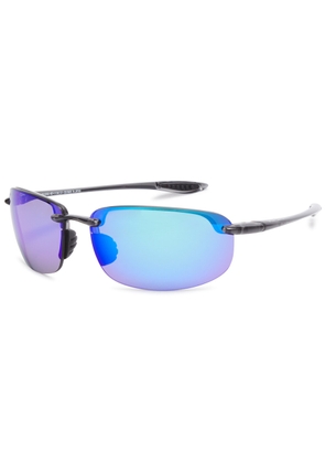 Maui Jim Ho'okipa Rimless Wrap-around Sunglasses - Blue