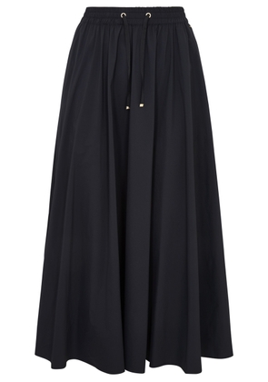 Herno Nylon Pleated Maxi Skirt - Black - 42 (UK10 / S)