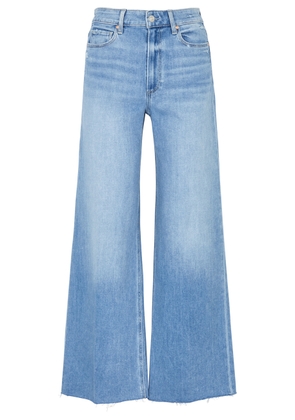 Paige Anessa Cropped Wide-leg Jeans - Blue - 24 (W24 / UK6 / XS)