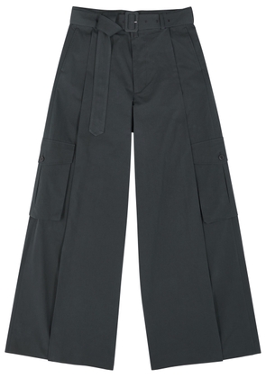 Dries Van Noten Piers Wide-leg Cotton Cargo Trousers - Dark Grey - 46 (IT46 / S)