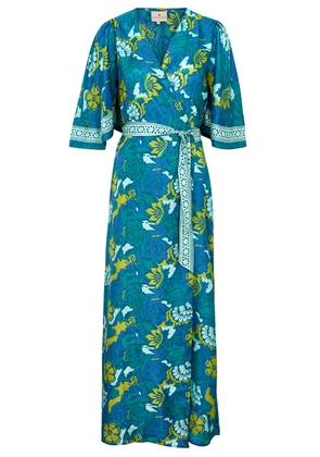 Hannah Artwear Antonia Printed Silk Maxi Wrap Dress - Multicoloured - 1 (UK8)
