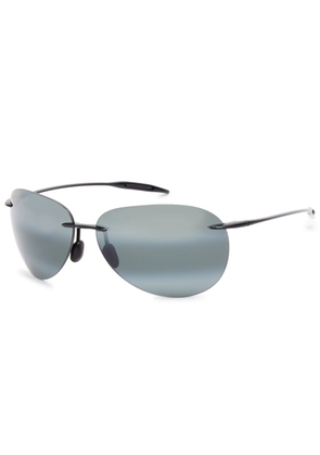 Maui Jim Sugar Beach Rimless Round-frame Sunglasses - Black Grey