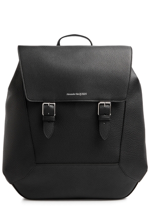 Alexander Mcqueen The Edge Leather Backpack - Black