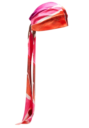 Eugenia Kim Gigi Printed Satin Head Wrap - Pink