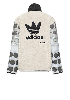 adidas by Song for the Mute Fleece Aop in Black - Ivory. Size L (also in M, S, XL/1X).