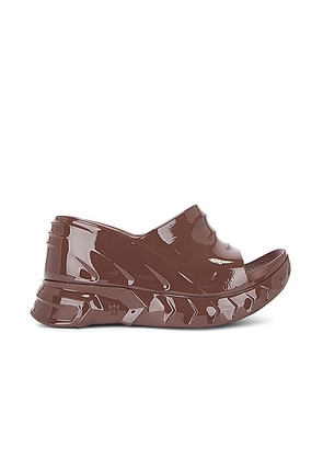Givenchy Marshmallow Wedge Sandal in Chocolate - Chocolate. Size 37 (also in 38, 39, 40, 41).