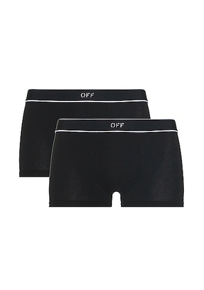 OFF-WHITE Stamp Low Rise Boxer in Black & White - Black. Size L (also in M, XL/1X).