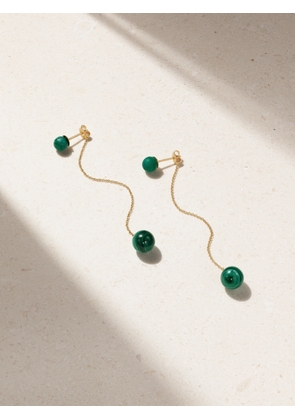 Mateo - Convertible 14-karat Gold Malachite Earrings - One size