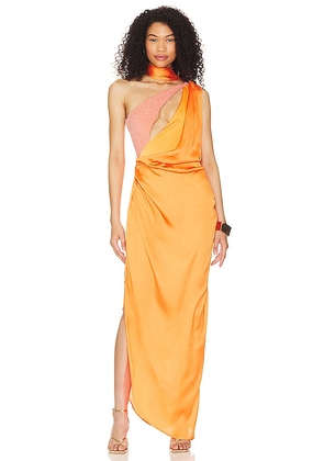 Baobab Asaka Dress in Orange. Size M, XL, XS.