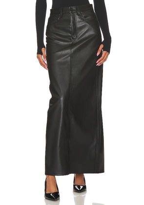 AFRM Amiri Faux Leather Maxi Skirt in Black. Size 27, 29, 30.