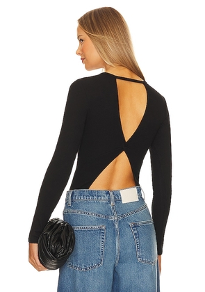 Hudson Jeans Knot Back Bodysuit in Black. Size S, XS.
