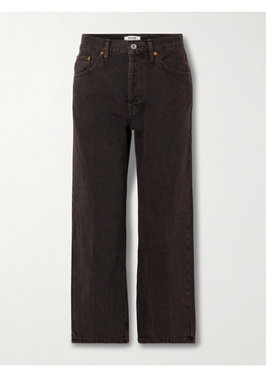 RE/DONE - Loose Crop High-rise Straight-leg Jeans - Brown - 24,25,26,27,28,29,30,31