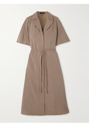 Joseph - Dareau Silk-blend Twill Midi Dress - Brown - FR34,FR36,FR38,FR40,FR42,FR44