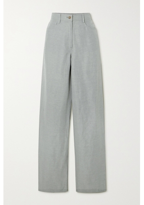 LOULOU STUDIO - Peran Woven Straight-leg Pants - Gray - x small,small,medium,large,x large