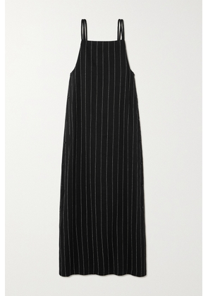 LOULOU STUDIO - Etta Pinstriped Woven Midi Dress - Ivory - x small,small,medium,large,x large