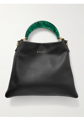 Marni - Venice Small Textured-leather Tote - Black - One size