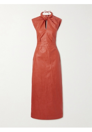 Johanna Ortiz - + Net Sustain Symbol Of Power Cutout Faux Leather Maxi Dress - Red - US0,US2,US4,US6,US8,US10,US12
