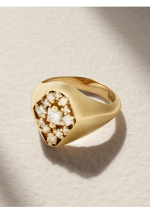 Suzanne Kalan - 18-karat Gold Diamond Pinky Ring - 3,4,5
