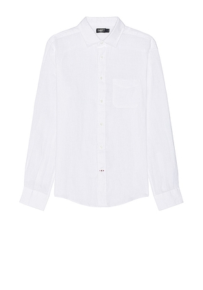 Faherty Linen Laguna Shirt in White. Size S, XL/1X.