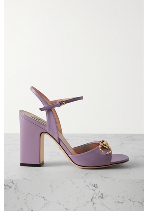 Gucci - Lady Horsebit-detailed Leather Sandals - Purple - IT36,IT36.5,IT37,IT37.5,IT38,IT38.5,IT39,IT39.5,IT40,IT40.5
