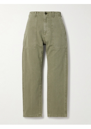 Alex Mill - Neil Herringbone Cotton Straight-leg Pants - Green - US0,US2,US4,US6,US8,US10,US12