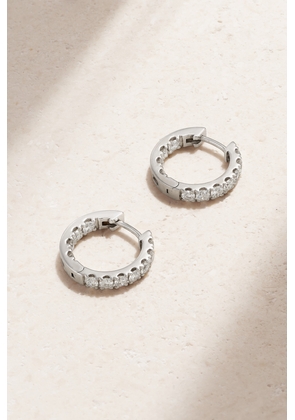 Roxanne First - Mega Smallest 14-karat White Gold Diamond Hoop Earrings - One size