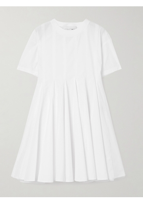 AZ Factory - Pleated Cotton-poplin Mini Dress - White - FR34,FR36,FR38,FR40,FR42