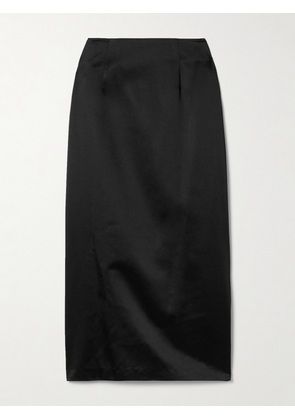 Carolina Herrera - Cotton-blend Sateen Midi Skirt - Black - US0,US2,US4,US6,US8,US10