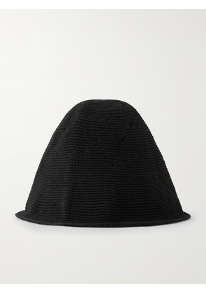 The Row - Carrol Knitted Cotton Bucket Hat - Black - XS/S,M/L