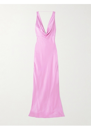 Michael Lo Sordo - Draped Silk-satin Gown - Pink - UK 4,UK 6,UK 8,UK 10,UK 12