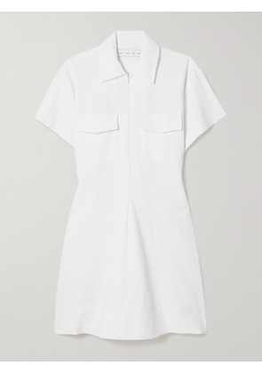 Proenza Schouler White Label - Carmine Crinkled Cotton And Linen-blend Mini Dress - Neutrals - US0,US2,US4,US6,US8,US10,US12