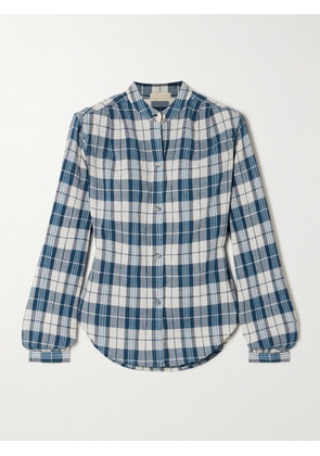 Suzie Kondi - Koubi Checked Cotton-gauze Shirt - Blue - x small,small,medium,large,x large