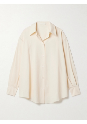 The Row - Andra Oversized Silk Shirt - Off-white - x small,small,medium,large,x large