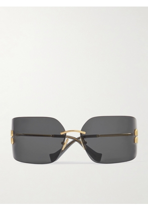 Miu Miu Eyewear - D-frame Gold-tone Sunglasses - Black - One size