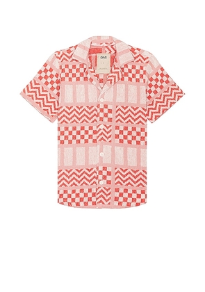 OAS Miximize Cuba Terry Shirt in Red. Size XS.