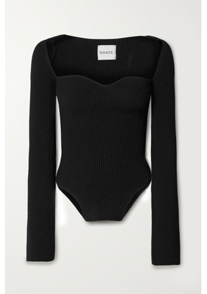 KHAITE - Maddy Ribbed-knit Sweater - Black - x small,small,medium,large