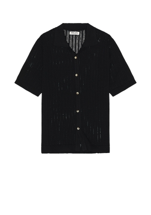 ROLLA'S Bowler Knit Shirt in Black. Size L.