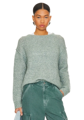 One Grey Day Griffin Pullover in Teal. Size S, XL, XS.