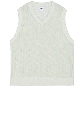 Obey Clynton Sweater Vest in Mint. Size M, S, XL/1X.