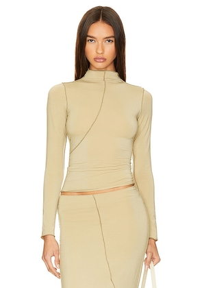 The Line by K Zane Top in Tan. Size L, S, XS.