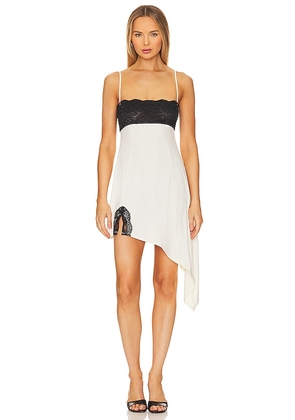 WeWoreWhat Lace Asymmetrical Slip Dress in Ivory. Size S, XS.