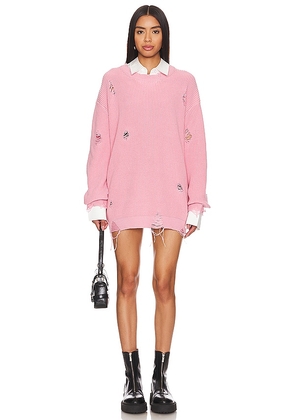 SER.O.YA Chloe Sweater Dress in Pink. Size M, S, XS, XXS.