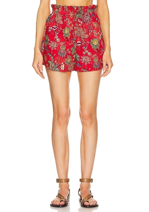Ulla Johnson Devin Shorts in Red. Size 12, 2, 4, 6, 8.