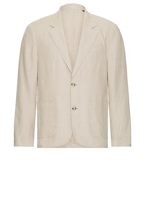 Vince Relaxed Hemp Blazer in Nude. Size M, S, XL/1X.