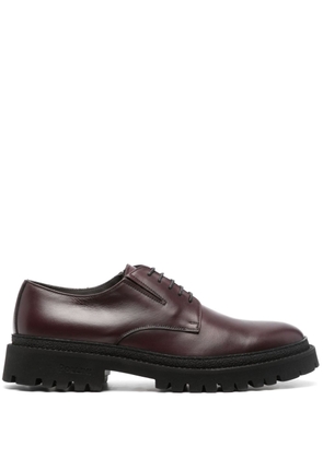 Pollini Brief leather Derby shoes - Red