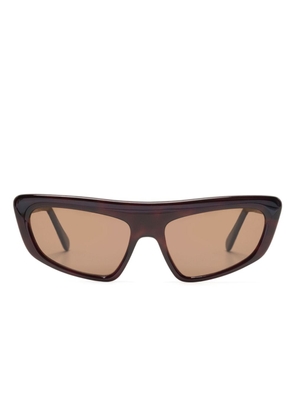 Gloria Coelho logo-print cat-eye sunglasses - Black