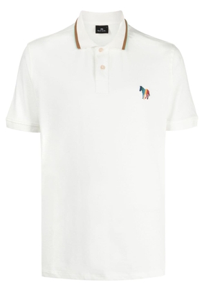 PS Paul Smith logo-embroidered cotton polo shirt - White