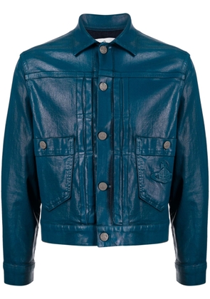 Vivienne Westwood Marlene coated-finish denim jacket - Blue